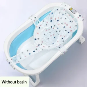 Baby Bath Net Mat Children  Newborn Adjustable Bathtub Pillow Seat Cushion Cross-shaped Anti-slip Bathtub Shower Cradle Bed Seat