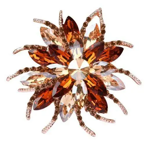 Mehrfarbige Kristallblumen-Brosche, Voll Mit Strass Besetztes Sonnenstrahl-Design, Luxuriöse Statement-Anstecknadel, Eleganter Modeschmuck Für Damen, Ideal Für Mäntel &Amp; Kleider, Perfektes Geschenk Für Hochzeiten &Amp; Partys Mehrfarbige Kristallblumen-Brosche, Voll Mit Strass Besetztes Sonnenstrahl-Design, Luxuriöse Statement-Anstecknadel, Eleganter Modeschmuck Für Damen, Ideal Für Mäntel &Amp; Kleider, Perfektes Geschenk Für Hochzeiten &Amp; Partys - Image 8