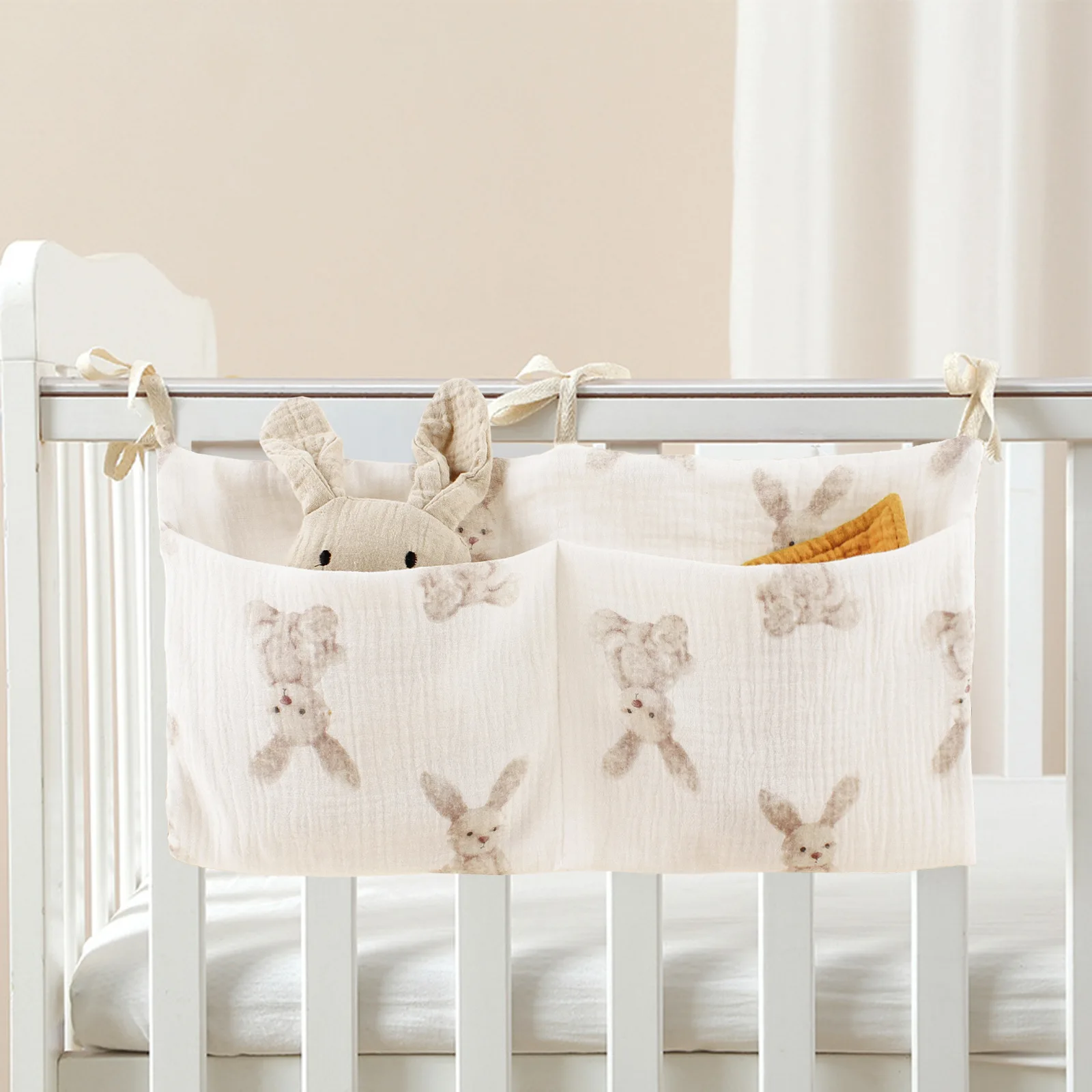 Babybett-Organizer, Kinderbett, Caddy, Bett, Aufbewahrungstasche, 2 Taschen, Nachttisch, Hängende Windel, Kinderzimmer, Spielzeug, Tasche, Windeln, Kinderwagen, Organisieren Babybett-Organizer, Kinderbett, Caddy, Bett, Aufbewahrungstasche, 2 Taschen, Nachttisch, Hängende Windel, Kinderzimmer, Spielzeug, Tasche, Windeln, Kinderwagen, Organisieren - Image 14