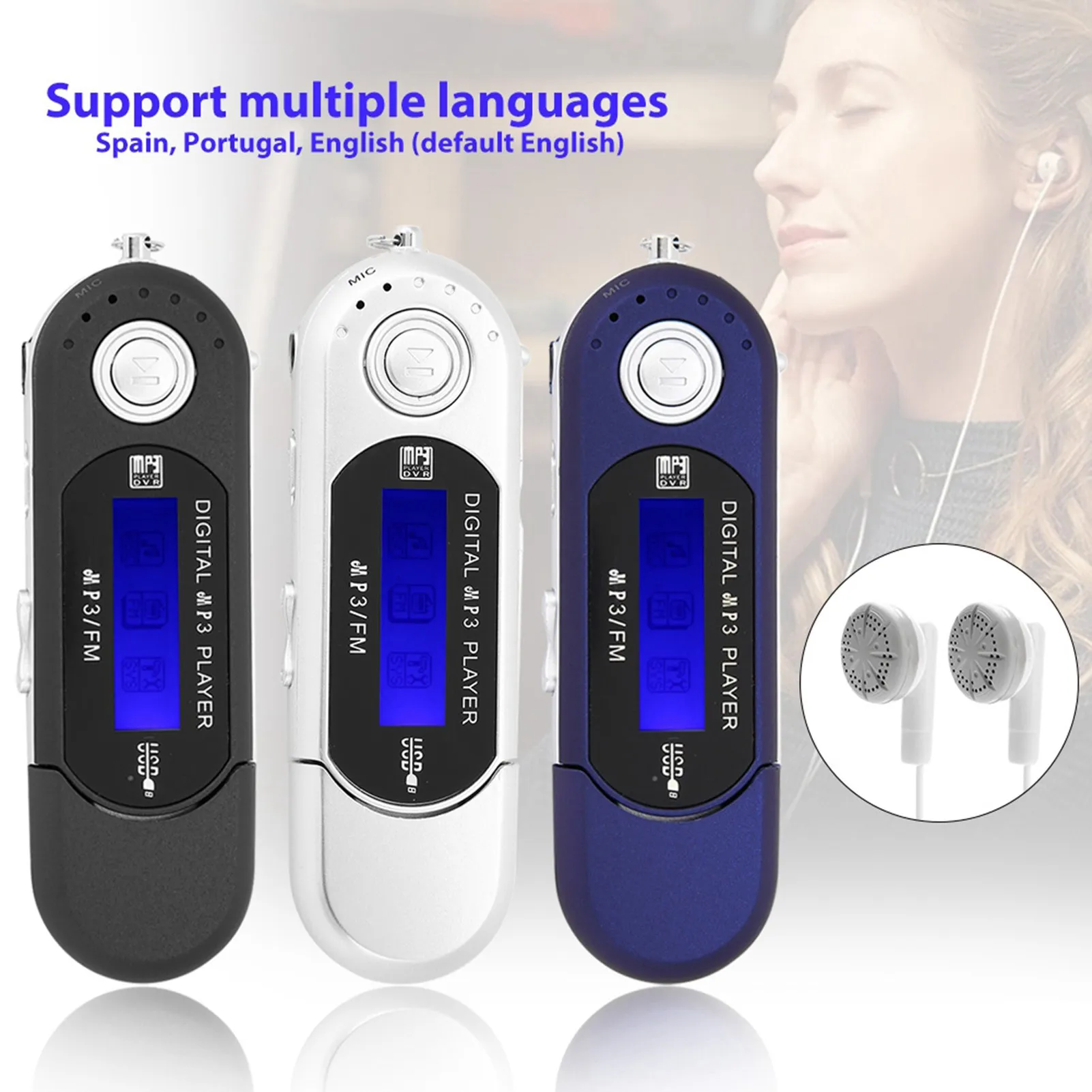 Tragbarer Mp3-Player Mit Usb, Fm-Radio, Lcd-Bildschirm &Amp; Sprachaufnahme – Digitaler Musikplayer Für Sport, Reisen, Schule &Amp; Freizeit Tragbarer Mp3-Player Mit Usb, Fm-Radio, Lcd-Bildschirm &Amp; Sprachaufnahme – Digitaler Musikplayer Für Sport, Reisen, Schule &Amp; Freizeit - Image 3