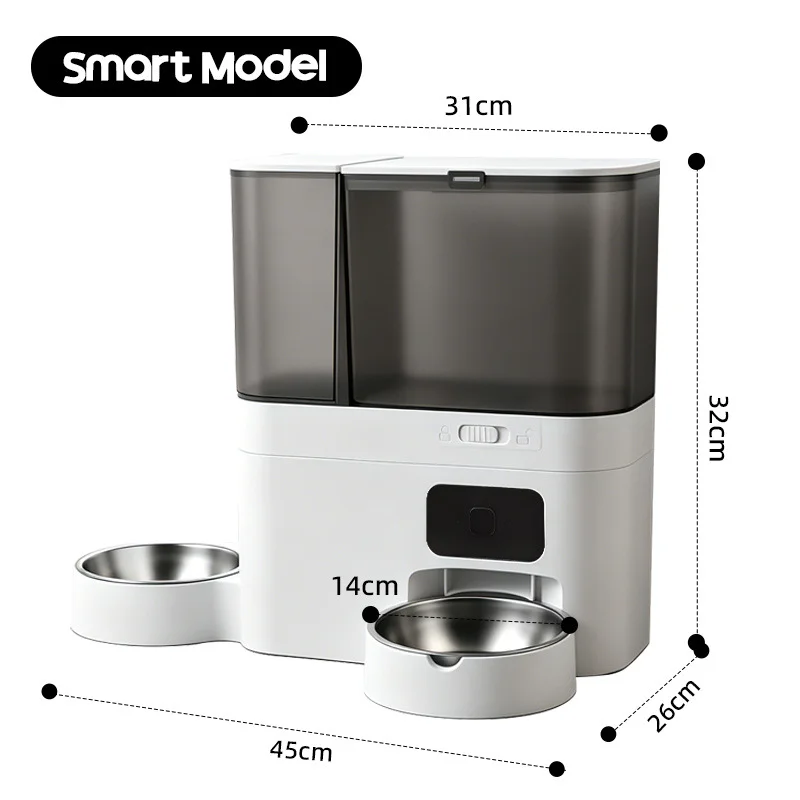 Intelligent Automatic Cat Feeder With Built-In Water Dispenser Integrated Pet Feeding Station Button-Wifi-Video Timed And Quanti Intelligent Automatic Cat Feeder With Built-In Water Dispenser Integrated Pet Feeding Station Button-Wifi-Video Timed And Quanti - Image 6