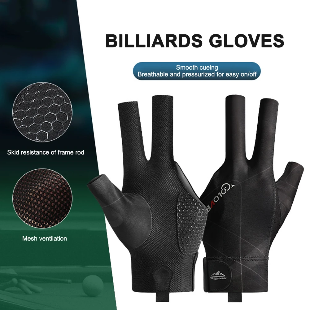 1Pc Professional Billiards Gloves Anti-Slip Pool Shooters Open 3 Fingers Glove Billiard Gloves High Quality Billiard Accessories 1Pc Professional Billiards Gloves Anti-Slip Pool Shooters Open 3 Fingers Glove Billiard Gloves High Quality Billiard Accessories - Image 4
