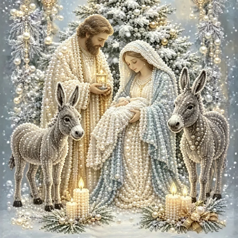 Diamond-Painting-Set Krippe 5D Mit Rahmen – Christliche Weihnachtsdeko Zum Aufhängen Diamond-Painting-Set Krippe 5D Mit Rahmen – Christliche Weihnachtsdeko Zum Aufhängen – Bild 12
