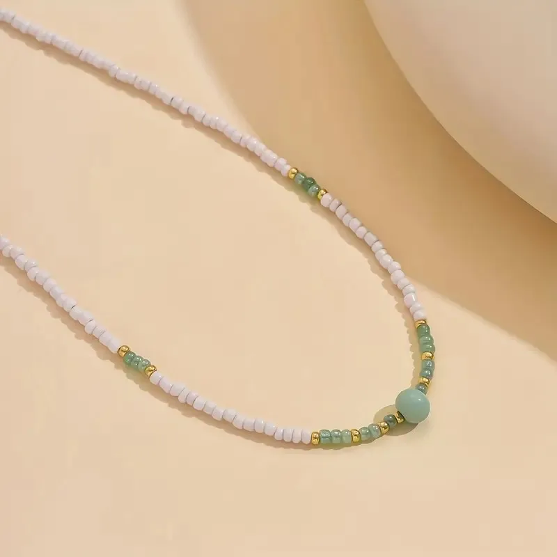 Elegante Boho-Chic Handgefertigte Perlen-Anhänger-Halskette Für Frauen, Party, Anlässe, Schmuck, Accessoires, Geschenke Elegante Boho-Chic Handgefertigte Perlen-Anhänger-Halskette Für Frauen, Party, Anlässe, Schmuck, Accessoires, Geschenke - Image 3