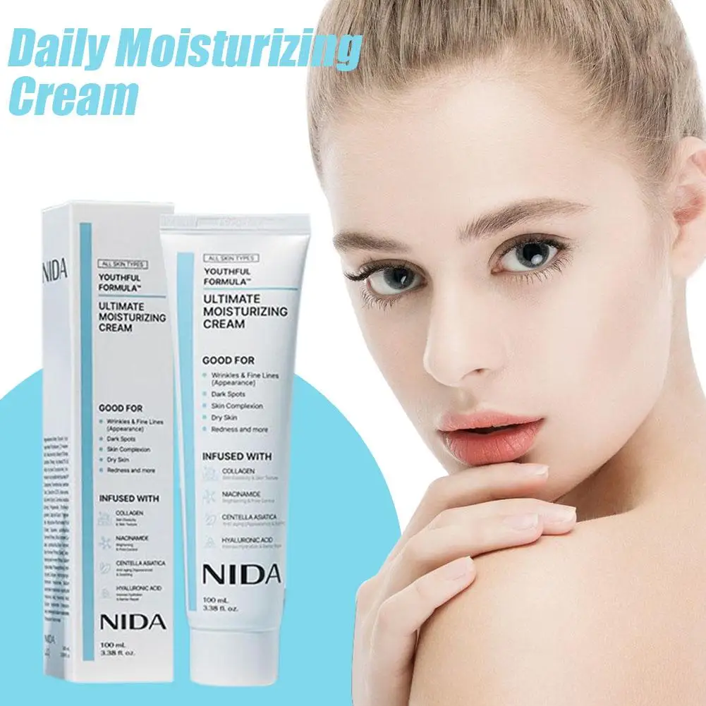 Nida Moisturizing Cream Multi-Action Rejuvenating Face Cream Repairs Damage Ultimate Cream For All Skin Types Korean Skin Care Nida Moisturizing Cream Multi-Action Rejuvenating Face Cream Repairs Damage Ultimate Cream For All Skin Types Korean Skin Care