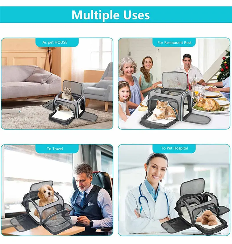 Pet Carriers Bag Portable Breathable Foldable Bag Cat Dog Carrier Bags Outgoing Outdoor Travel Pets Cats Handbag Safety Zippers Pet Carriers Bag Portable Breathable Foldable Bag Cat Dog Carrier Bags Outgoing Outdoor Travel Pets Cats Handbag Safety Zippers - Image 21