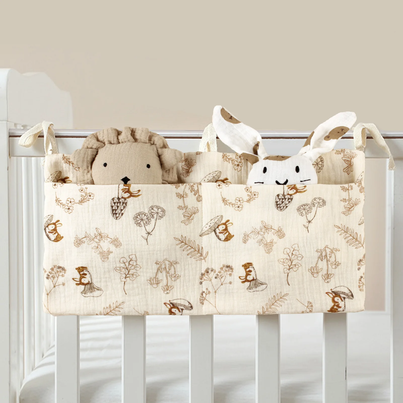 Babybett-Organizer, Kinderbett, Caddy, Bett, Aufbewahrungstasche, 2 Taschen, Nachttisch, Hängende Windel, Kinderzimmer, Spielzeug, Tasche, Windeln, Kinderwagen, Organisieren Babybett-Organizer, Kinderbett, Caddy, Bett, Aufbewahrungstasche, 2 Taschen, Nachttisch, Hängende Windel, Kinderzimmer, Spielzeug, Tasche, Windeln, Kinderwagen, Organisieren - Image 12