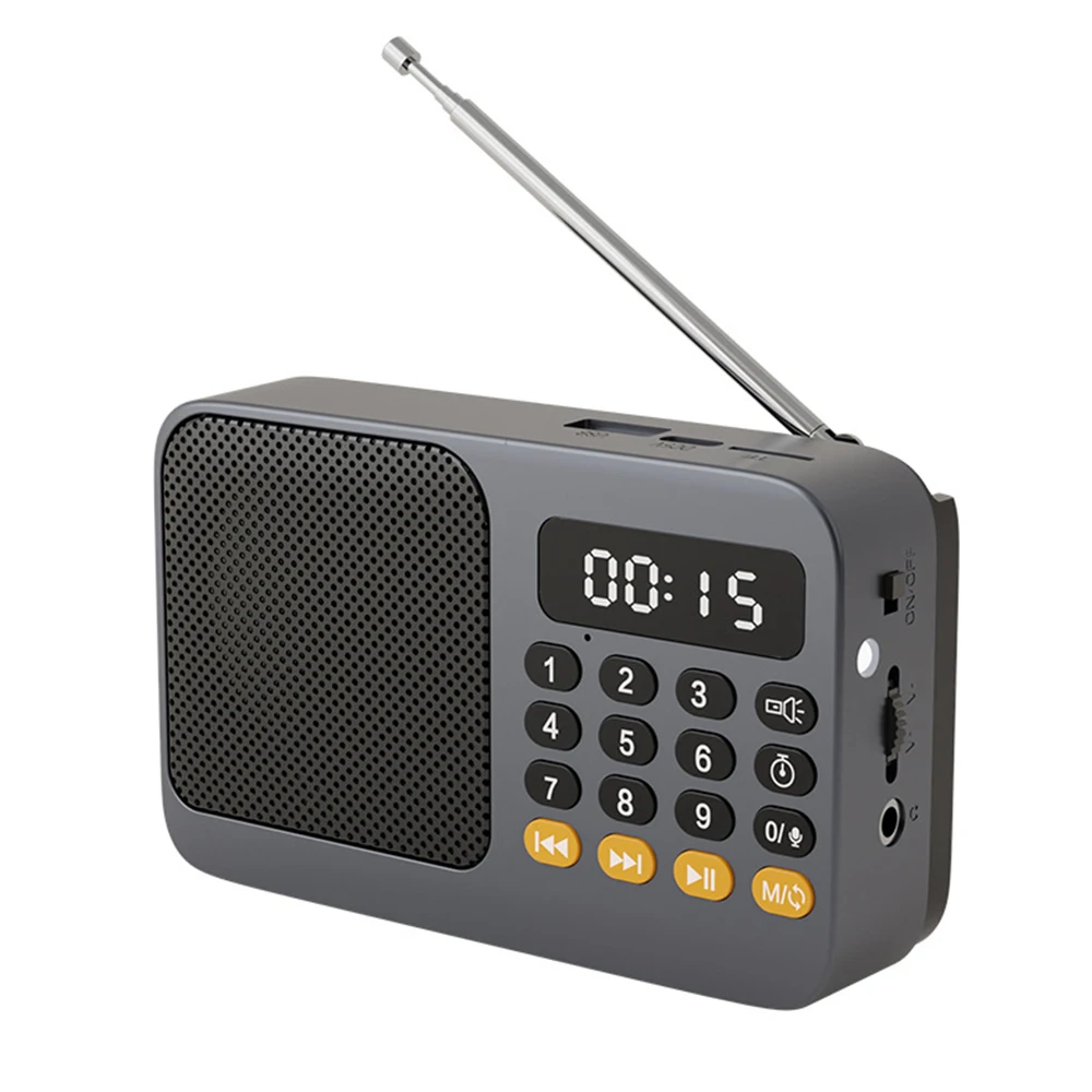 Tragbares Fm-Radio Mit Bluetooth, Lcd-Digitalanzeige, Usb, Tf &Amp; Mp3 – Wiederaufladbarer Musikplayer Mit Taschenlampe Und Lautsprecher Tragbares Fm-Radio Mit Bluetooth, Lcd-Digitalanzeige, Usb, Tf &Amp; Mp3 – Wiederaufladbarer Musikplayer Mit Taschenlampe Und Lautsprecher - Image 7