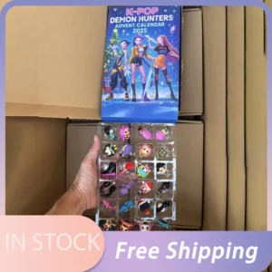2025 Countdown-Kalender Kpop Demon Hunters Adventskalender Schreibtischdekoration Modellpuppen-Sammlung Kinder-Weihnachtsgeschenke