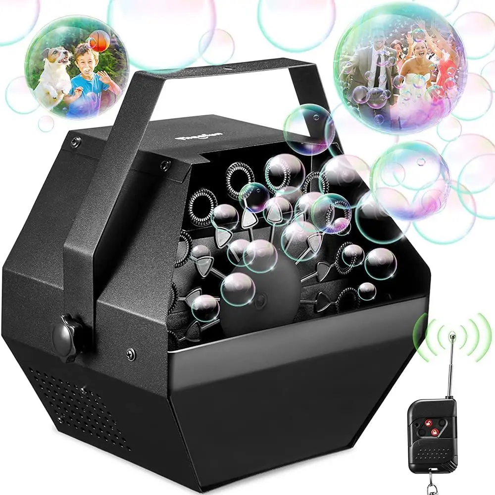 60W Bühnen-Blasenmaschine Mit Fernbedienung – Seifenblasenmaschine Für Disco, Dj, Hochzeit, Pub Und Partys Bühnen-Blasenmaschine