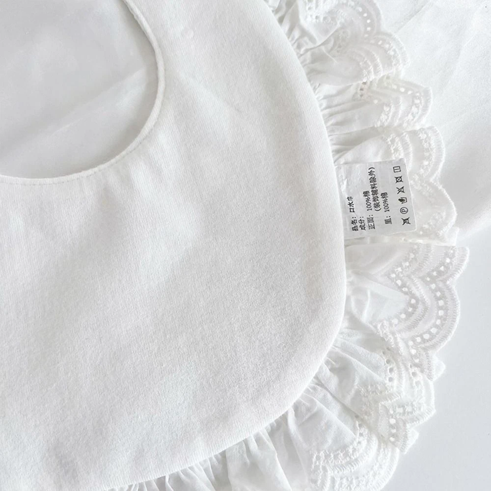 U-Förmige Baby-Baumwolllätzchen, Wasserdicht, Mit Blumenmuster, Baby-Sabberlätzchen, Füttern, Spitze, Speicheltuch, Tücher, Halsbekleidung, Zubehör U-Förmige Baby-Baumwolllätzchen, Wasserdicht, Mit Blumenmuster, Baby-Sabberlätzchen, Füttern, Spitze, Speicheltuch, Tücher, Halsbekleidung, Zubehör - Image 3