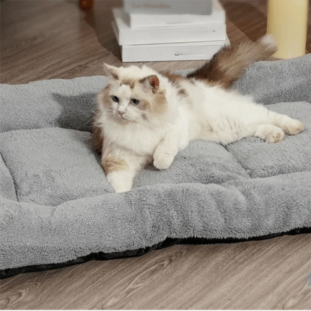 Warm Dog Bed Mat Surrounding Style Super Soft Pet Plush Pad Comfortable Non-Slip Cat Cage Mattress For Cats And Dogs Warm Dog Bed Mat Surrounding Style Super Soft Pet Plush Pad Comfortable Non-Slip Cat Cage Mattress For Cats And Dogs - Image 2