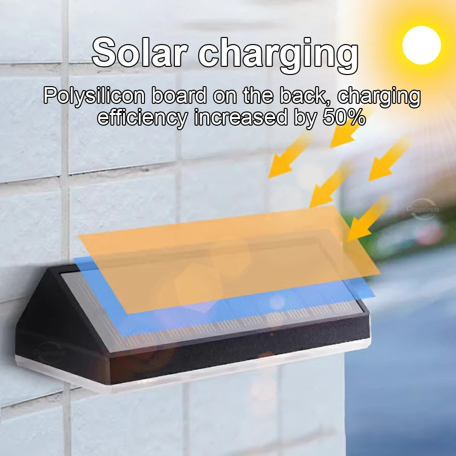 Solar-Zaunleuchten, Weg-Stufenleuchten, Außenwandleuchten, Wasserdichte Dekorlampe Für Garten, Veranda, Rgb Und Warmweiße Led-Solar Solar-Zaunleuchten, Weg-Stufenleuchten, Außenwandleuchten, Wasserdichte Dekorlampe Für Garten, Veranda, Rgb Und Warmweiße Led-Solar - Image 5