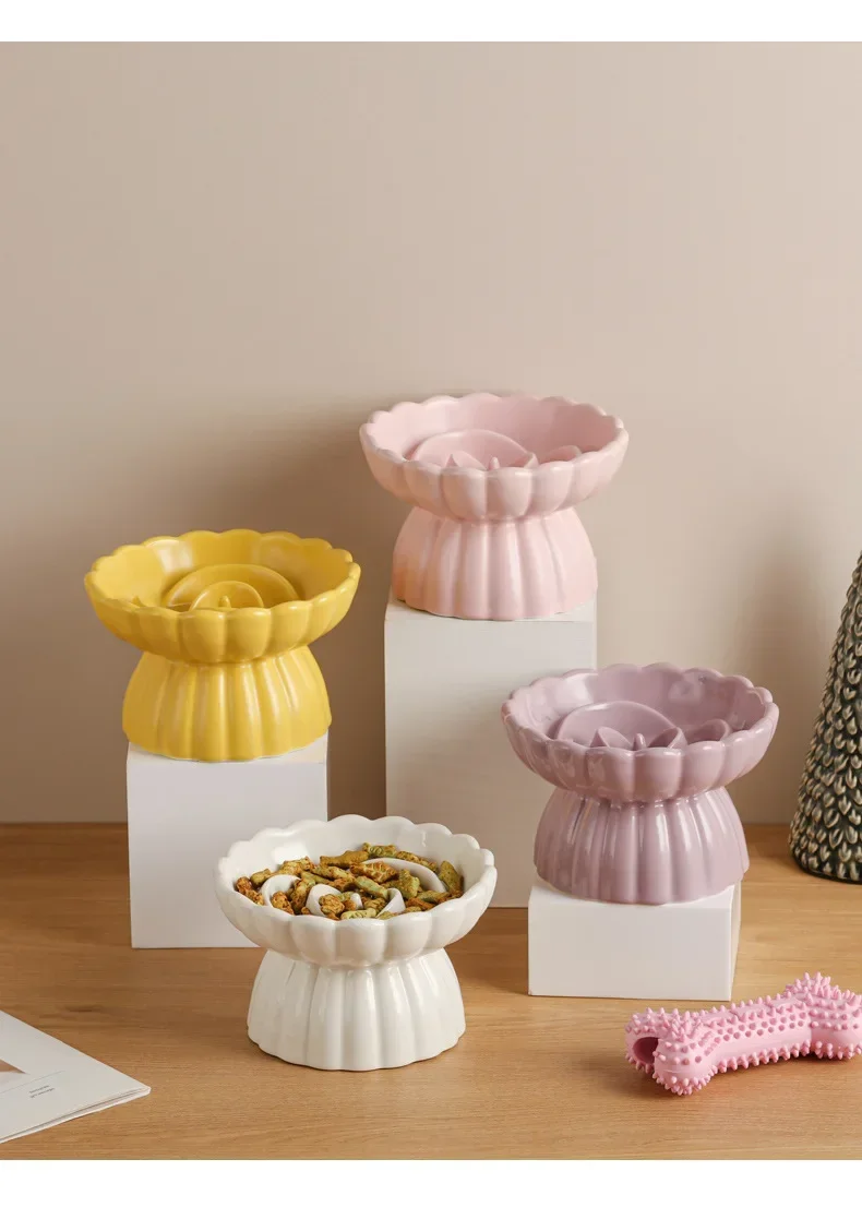 Cat Food Bowl Ceramic Elevated Cats Small Dogs Slow Feed Bowls Anti-Choking Pet Eating Feeders Anti-Gulping Puppy Supplies Cat Food Bowl Ceramic Elevated Cats Small Dogs Slow Feed Bowls Anti-Choking Pet Eating Feeders Anti-Gulping Puppy Supplies - Image 13