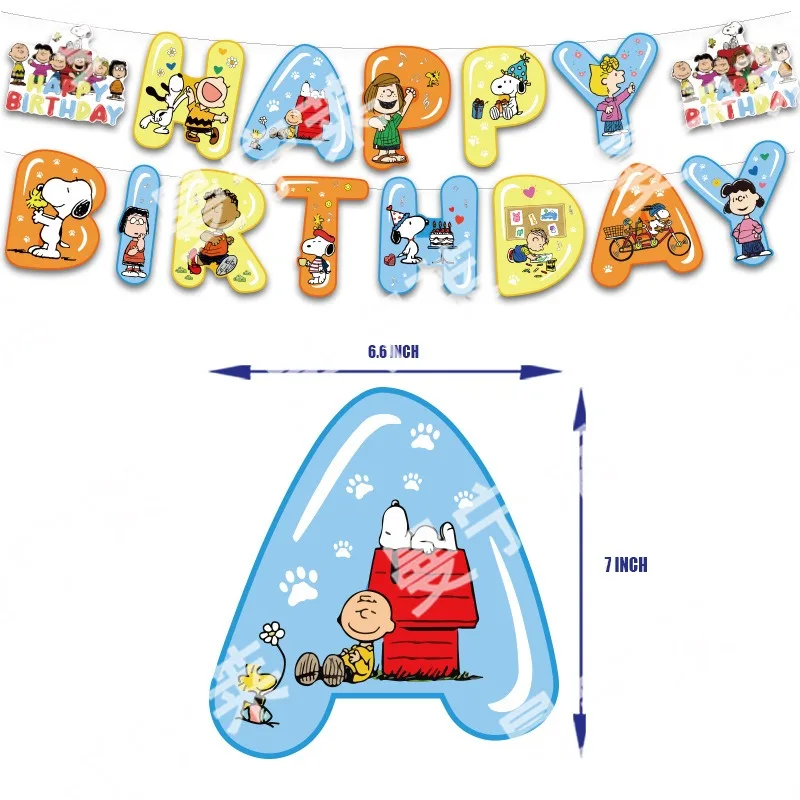 Cartoon Geburtstagsparty Familienfeier Dekorationen Snoopy Banner Flagge Folien-Latex-Ballons Zubehör Niedliche Partygeschenke Neu Cartoon Geburtstagsparty Familienfeier Dekorationen Snoopy Banner Flagge Folien-Latex-Ballons Zubehör Niedliche Partygeschenke Neu - Image 3
