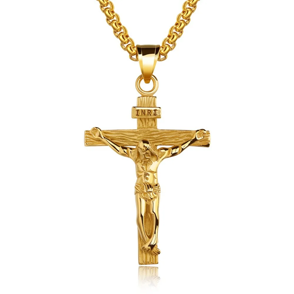 Premium-Kreuz-Halskette Für Damen, 18 Karat Vergoldet, Trendige Gold-Kreuz-Anhängerkette Für Mädchen, Kruzifix-Halskette Für Damen Und Mädchen Premium-Kreuz-Halskette Für Damen, 18 Karat Vergoldet, Trendige Gold-Kreuz-Anhängerkette Für Mädchen, Kruzifix-Halskette Für Damen Und Mädchen - Image 9