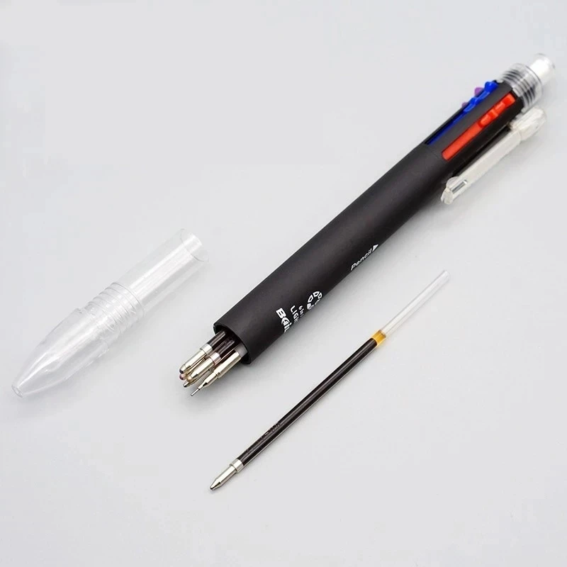 6-In-1 Mehrfarbige Kugelschreiber, 5 Farben, Kugelschreiber, 1, Automatischer Bleistift Mit Radiergummi Für Schule, Büro, Schreibbedarf, Schreibwaren 6-In-1 Mehrfarbige Kugelschreiber, 5 Farben, Kugelschreiber, 1, Automatischer Bleistift Mit Radiergummi Für Schule, Büro, Schreibbedarf, Schreibwaren - Image 5