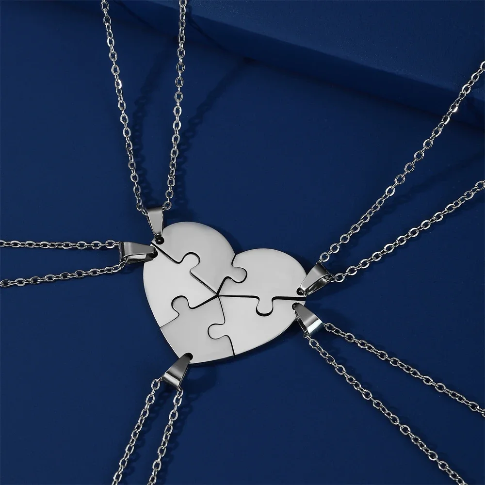 Dreamtimes Liebe Herz Puzzle Anhänger Halskette 2/3/4/5/6 Stück Edelstahl Frauen Männer Schmuck Liebhaber Familie Freunde Geschenke Dreamtimes Liebe Herz Puzzle Anhänger Halskette 2/3/4/5/6 Stück Edelstahl Frauen Männer Schmuck Liebhaber Familie Freunde Geschenke - Image 12
