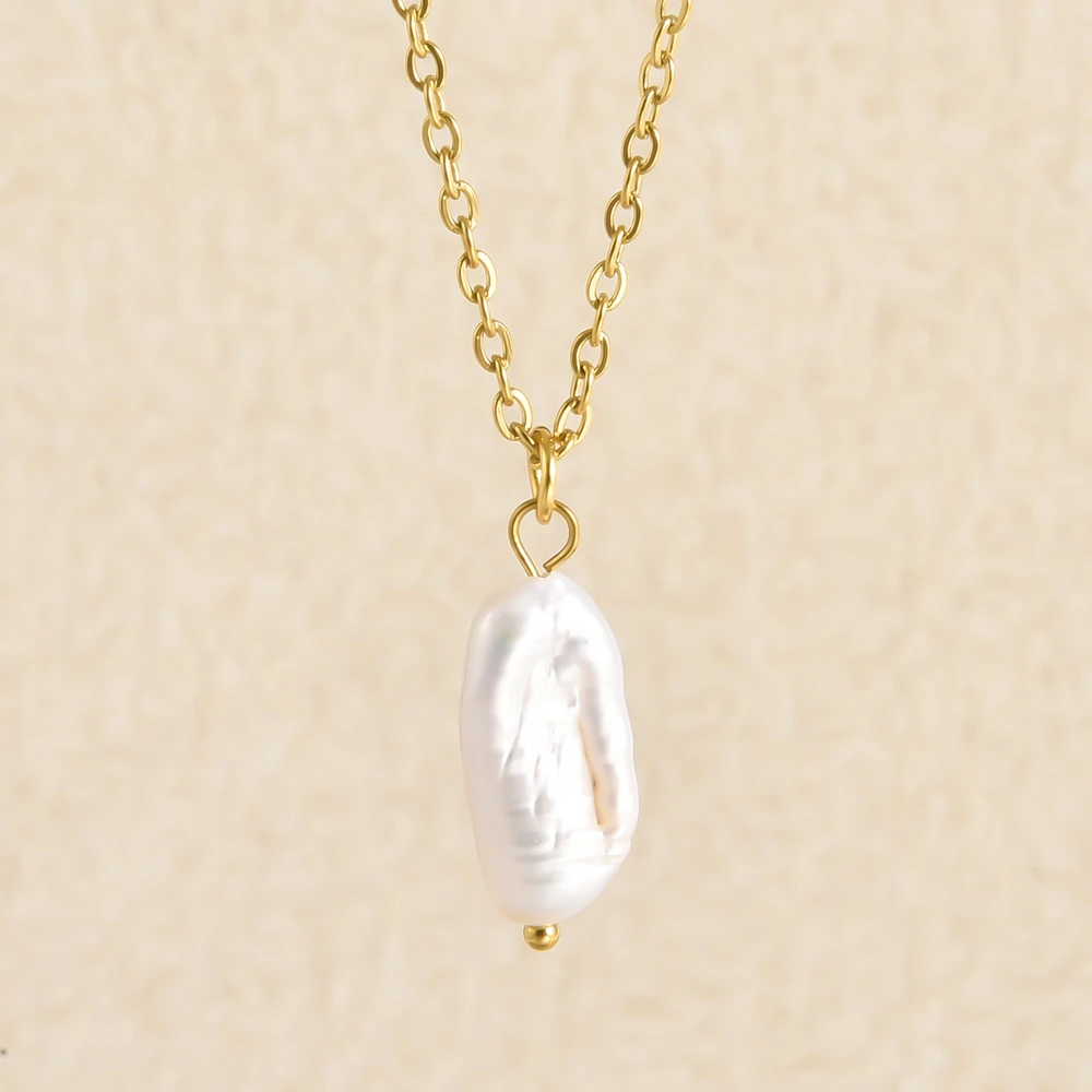 Echte Unregelmäßige Natürliche Süßwasserperlen Anhänger Halsketten Edelstahl O Gliederkette 45/50/60 Cm Modeschmuck Halskette Echte Unregelmäßige Natürliche Süßwasserperlen Anhänger Halsketten Edelstahl O Gliederkette 45/50/60 Cm Modeschmuck Halskette - Image 13