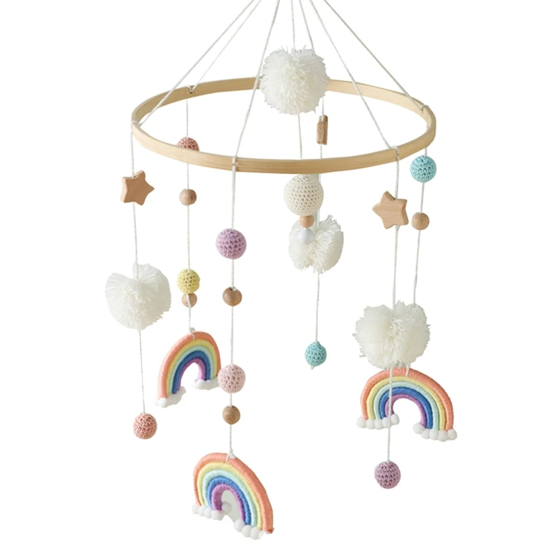 Baby Rassel Babybett Bewegliches Spielzeug Baumwolle Häkeln Regenbogen Krippe Glocke Rotierende Musikalische Rassel Projektion Holz Spielzeug Für Babybett Baby Rassel Babybett Bewegliches Spielzeug Baumwolle Häkeln Regenbogen Krippe Glocke Rotierende Musikalische Rassel Projektion Holz Spielzeug Für Babybett - Image 11