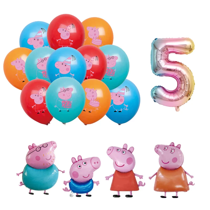 Peppa Pig Geburtstagsparty-Dekoration, George Page Family Ballon Für Kinder, Eventzubehör, Geschirr, Banner, Hintergrund, Geschenk, Babyparty Peppa Pig Geburtstagsparty-Dekoration, George Page Family Ballon Für Kinder, Eventzubehör, Geschirr, Banner, Hintergrund, Geschenk, Babyparty - Image 17