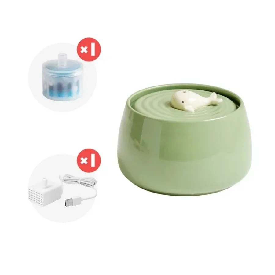 Ceramic Water Fountain Cat Charging Pet Water Feeders Dogs Automatic Circulating Filtration Flow Water Dispenser Cat Accessories Ceramic Water Fountain Cat Charging Pet Water Feeders Dogs Automatic Circulating Filtration Flow Water Dispenser Cat Accessories - Image 9