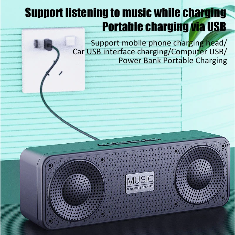 Tragbarer Tws-Lautsprecher Mit Bluetooth 5.0, Fm-Radio, Mp3, Tf-Karte, Usb, Aux &Amp; Freisprechfunktion – Mini-Musikplayer Für Unterwegs Tragbarer Tws-Lautsprecher Mit Bluetooth 5.0, Fm-Radio, Mp3, Tf-Karte, Usb, Aux &Amp; Freisprechfunktion – Mini-Musikplayer Für Unterwegs - Image 5