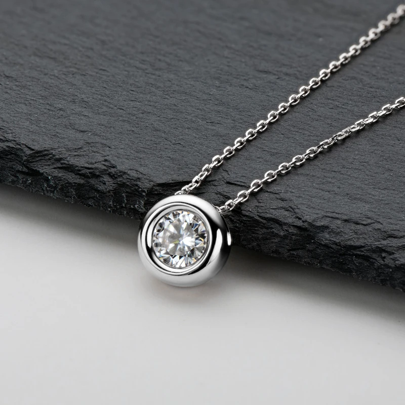 18 Karat Gelb-Roségold Vergoldetes 925Er Silber 3Ct 1-2Ct 9 Mm Lünette Moissanit Anhänger Halskette Für Damen Herren Geschenk Geburtstag Jahrestag 18 Karat Gelb-Roségold Vergoldetes 925Er Silber 3Ct 1-2Ct 9 Mm Lünette Moissanit Anhänger Halskette Für Damen Herren Geschenk Geburtstag Jahrestag - Image 8