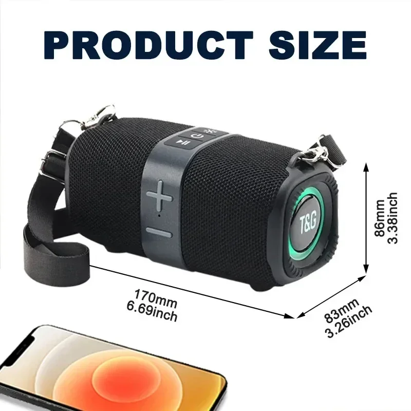 Tg667 Outdoor Bluetooth-Lautsprecher – Bluetooth 5.3, Dual-Lautsprecher, Subwoofer, Rgb-Licht, Fm-Radio, Tf-Karte &Amp; Usb Tg667 Outdoor Bluetooth-Lautsprecher – Bluetooth 5.3, Dual-Lautsprecher, Subwoofer, Rgb-Licht, Fm-Radio, Tf-Karte &Amp; Usb - Image 3