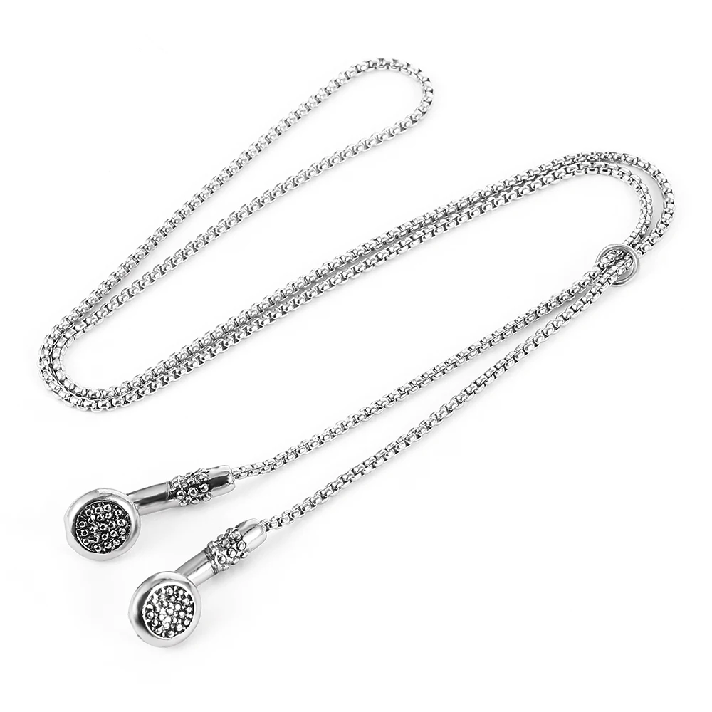 Hip-Hop-Halskette Mit Kopfhörer-Anhänger Aus Metall – Herrenschmuck Hip-Hop-Halskette Mit Kopfhörer-Anhänger Aus Metall – Herrenschmuck - Image 2