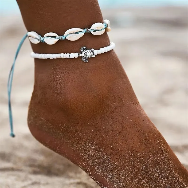 2/3 Teile/Satz Strand Fußkettchen Für Frauen Perle Perlen Sonnenblumen Anhänger Fuß Ketten Böhmischen Fuß Zubehör Sommer Barfuß Kette 2/3 Teile/Satz Strand Fußkettchen Für Frauen Perle Perlen Sonnenblumen Anhänger Fuß Ketten Böhmischen Fuß Zubehör Sommer Barfuß Kette - Image 12