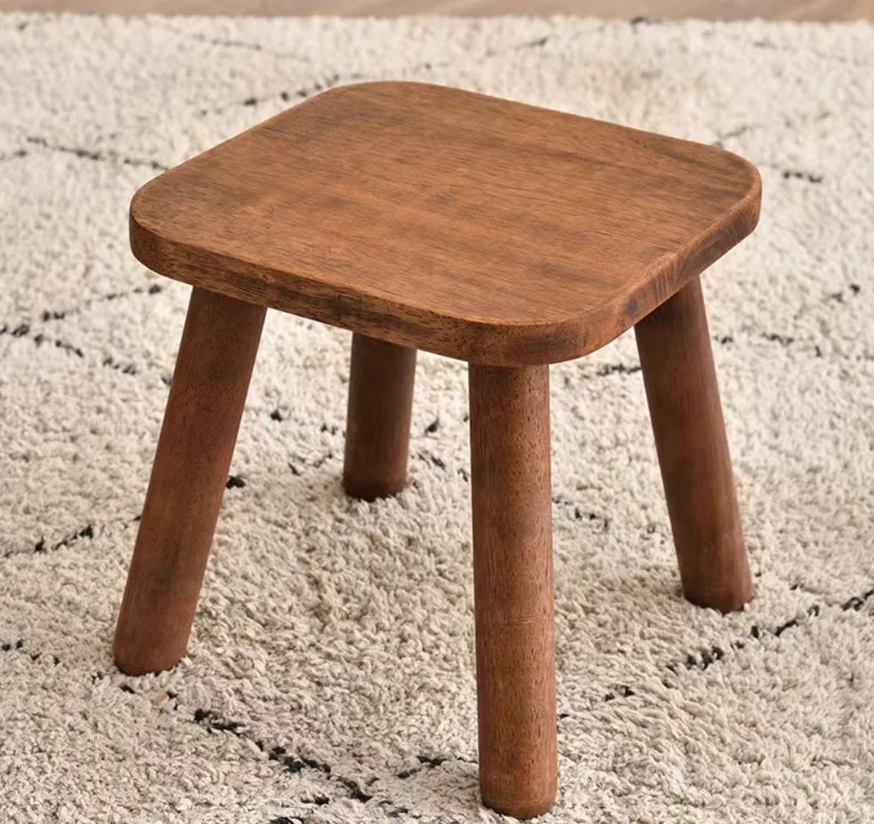 Multifunctional Solid Wood Stool Stackable Design Indoor Living Room Dining Seat Bench Multifunctional Solid Wood Stool Stackable Design Indoor Living Room Dining Seat Bench - Image 3