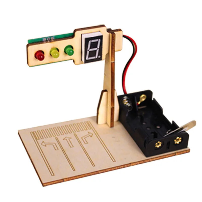 Wooden Traffic Lights Model Kids Science Toy Funny Technology Physics Teaching Aids Kit Learning Educational Toys For Children Wooden Traffic Lights Model Kids Science Toy Funny Technology Physics Teaching Aids Kit Learning Educational Toys For Children - Image 5