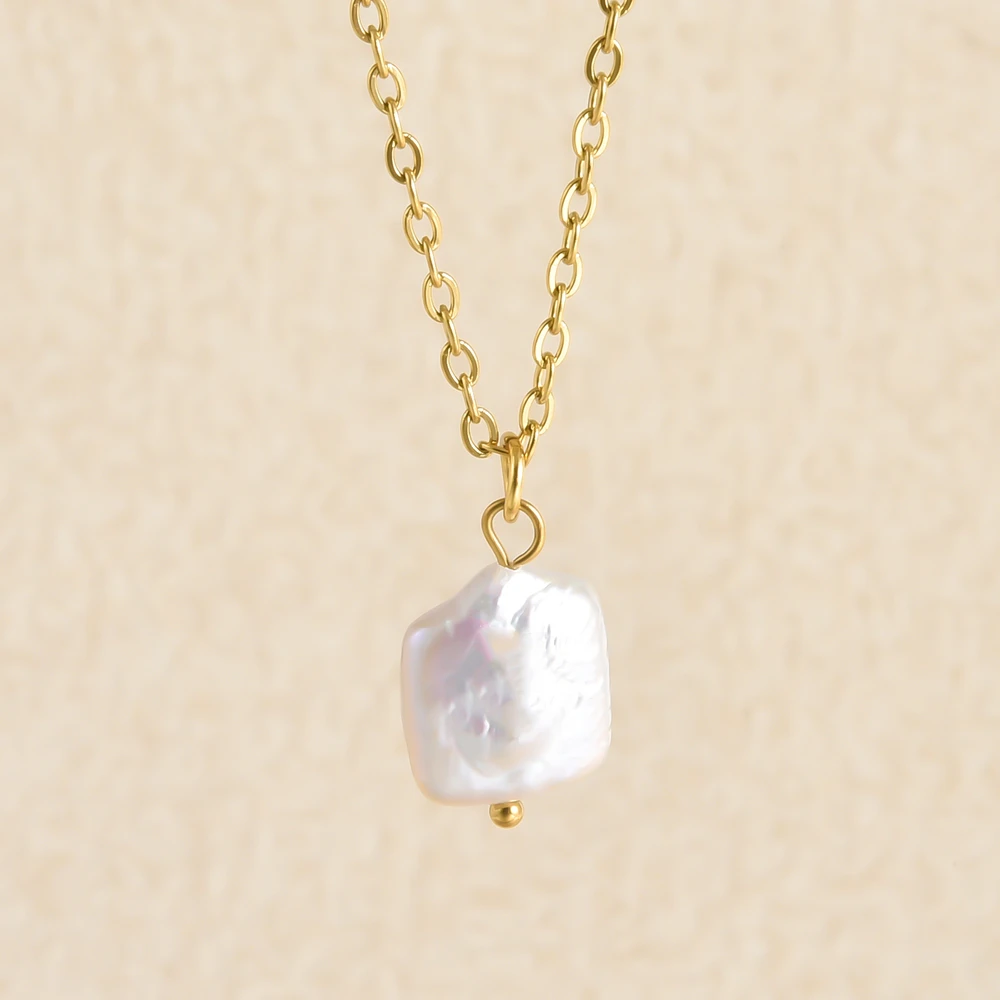 Echte Unregelmäßige Natürliche Süßwasserperlen Anhänger Halsketten Edelstahl O Gliederkette 45/50/60 Cm Modeschmuck Halskette Echte Unregelmäßige Natürliche Süßwasserperlen Anhänger Halsketten Edelstahl O Gliederkette 45/50/60 Cm Modeschmuck Halskette - Image 25