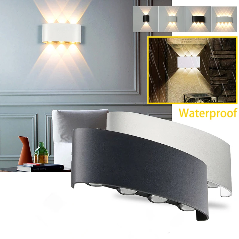 Wand Lampe Led Aluminium Outdoor Indoor Ip65 Up Down Weiß Schwarz Moderne Für Home Treppen Schlafzimmer Nacht Badezimmer Licht Wand Lampe Led Aluminium Outdoor Indoor Ip65 Up Down Weiß Schwarz Moderne Für Home Treppen Schlafzimmer Nacht Badezimmer Licht
