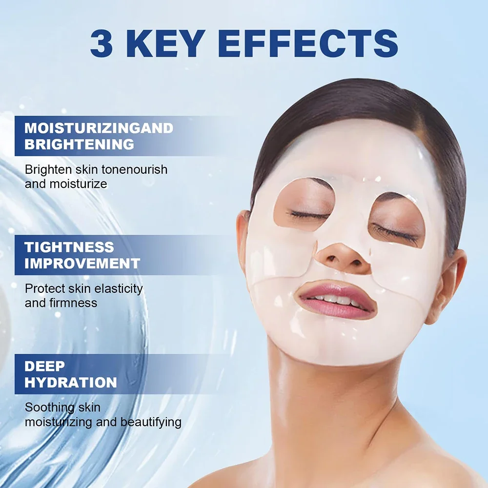 Tiefenkollagen-Anti-Falten-Lifting-Maske, Kollagen-Gesichtsmaske Über Nacht, Tiefe Kollagenmaske Zum Anheben, Straffung, Feuchtigkeit (5Er-Pack) Tiefenkollagen-Anti-Falten-Lifting-Maske, Kollagen-Gesichtsmaske Über Nacht, Tiefe Kollagenmaske Zum Anheben, Straffung, Feuchtigkeit (5Er-Pack) - Image 2