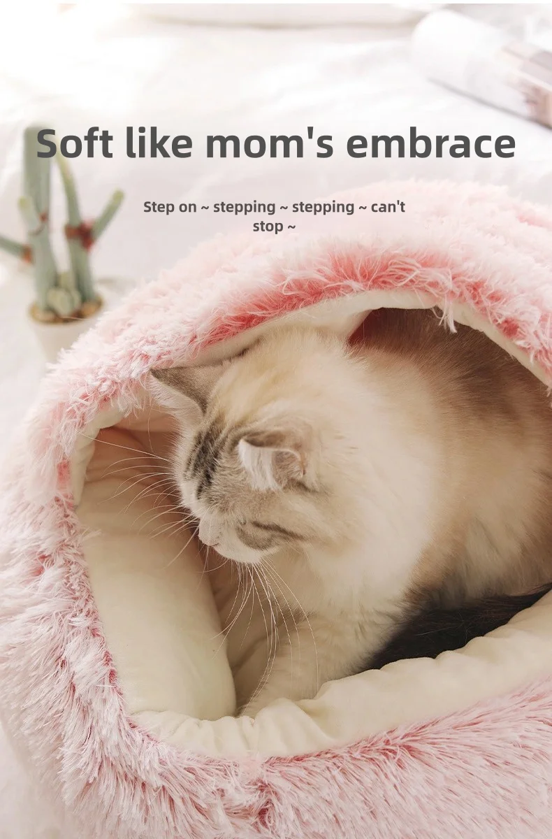 Autumn And Winter Soft Plush Pet Bed And Pet Bed Winter Warm And Cold Plush Comforter Nest Shell Cat Nest Semi-Enclosed Cat Nest Autumn And Winter Soft Plush Pet Bed And Pet Bed Winter Warm And Cold Plush Comforter Nest Shell Cat Nest Semi-Enclosed Cat Nest - Image 21