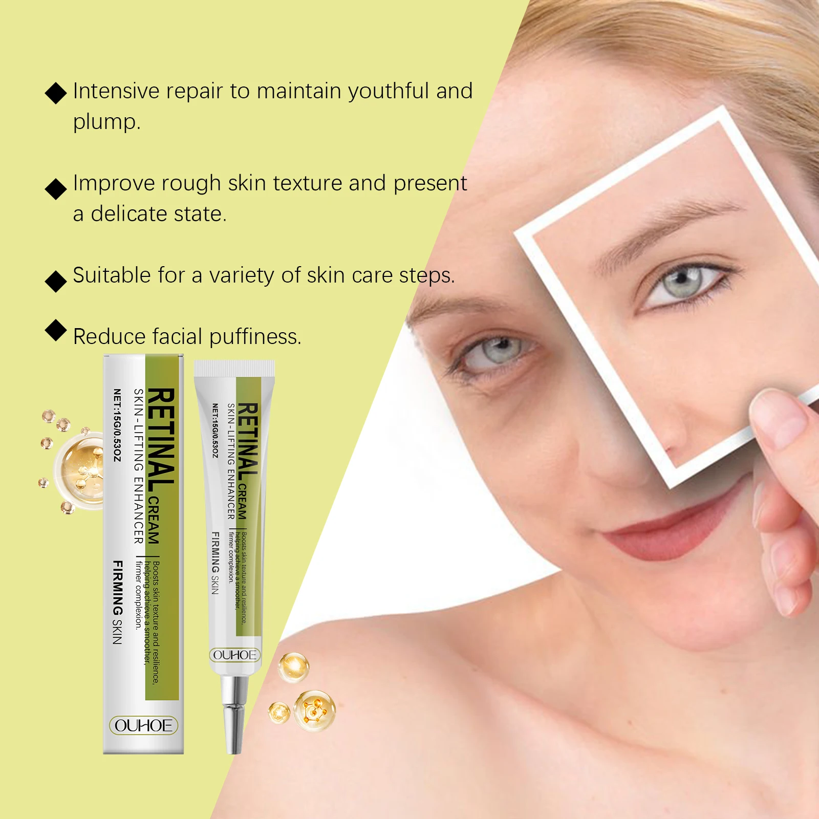 Anti-Aging-Retinol-Creme Für Frauen, Straffende, Aufhellende Gesichtsfeuchtigkeitscreme, Tiefe Feuchtigkeit, Nachtcreme Für Trockene, Empfindliche Haut Im Winter Anti-Aging-Retinol-Creme Für Frauen, Straffende, Aufhellende Gesichtsfeuchtigkeitscreme, Tiefe Feuchtigkeit, Nachtcreme Für Trockene, Empfindliche Haut Im Winter - Image 6