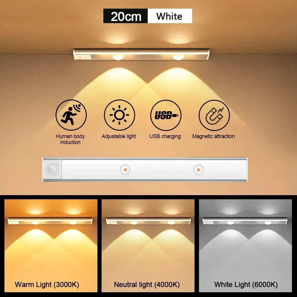 Led Schrank Nachtlicht Motion Sensor Drahtlose Ultra Dünne Unter Schrank Lampe Für Küche Schlafzimmer Kleiderschrank Innen Beleuchtung Led Schrank Nachtlicht Motion Sensor Drahtlose Ultra Dünne Unter Schrank Lampe Für Küche Schlafzimmer Kleiderschrank Innen Beleuchtung - Image 8