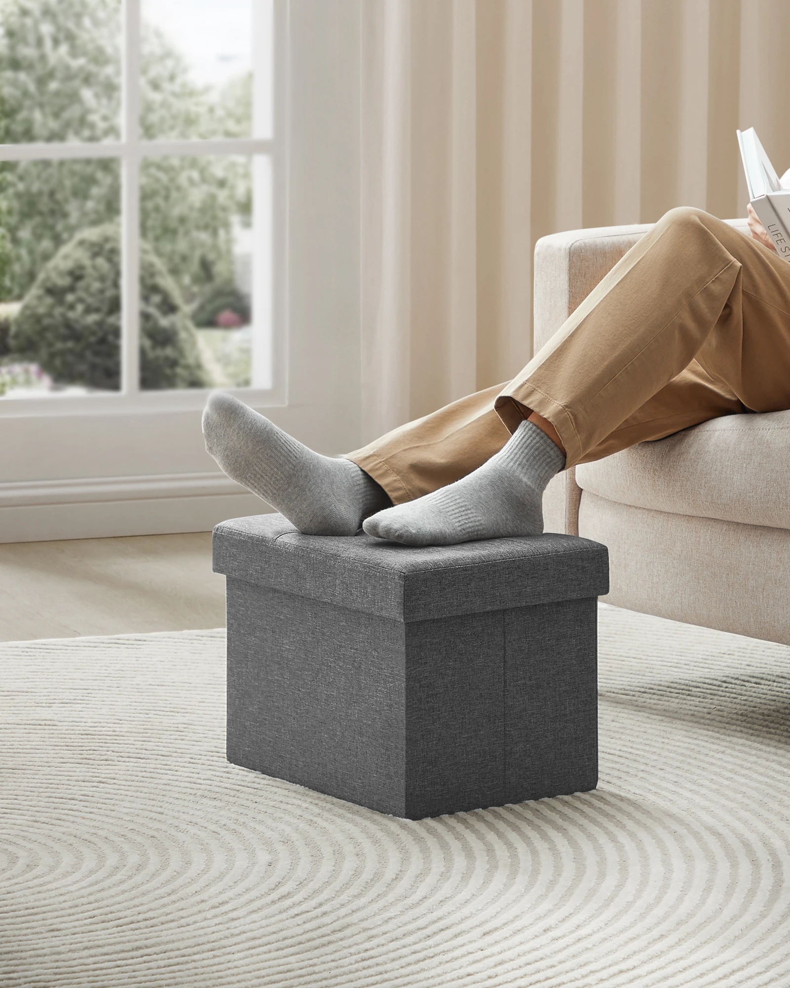 Songmics Seat Stool (1 St), With Storage Space Foldable Stool Seat Dice 30X30X30Cm Songmics Seat Stool (1 St), With Storage Space Foldable Stool Seat Dice 30X30X30Cm