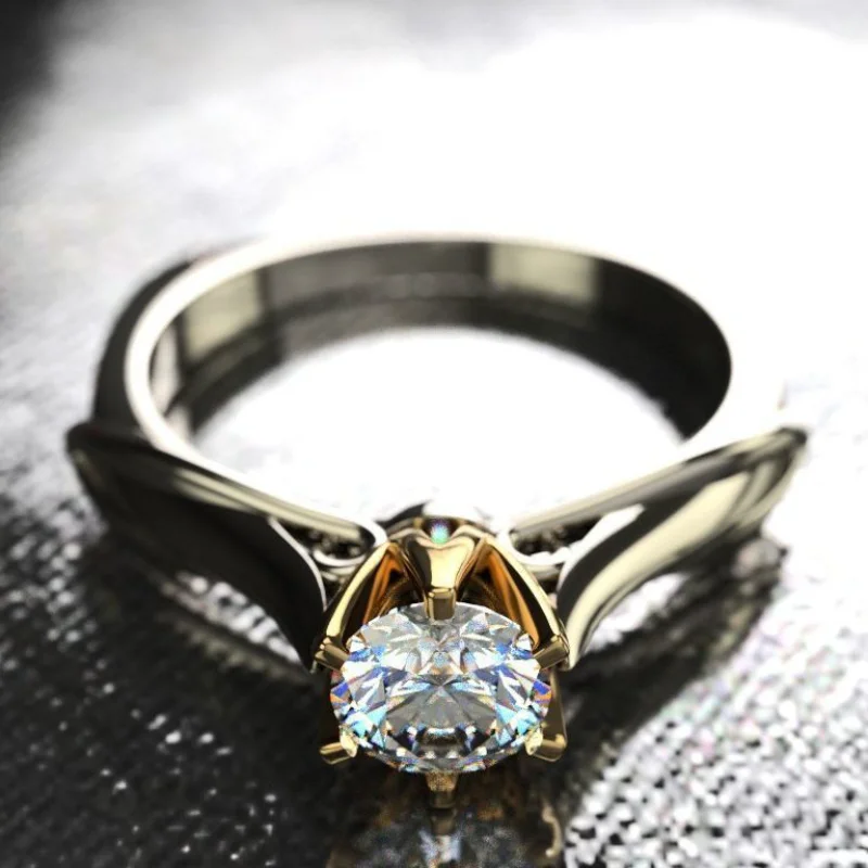 Reiner 18K Gold Moissanit-Ring Für Damen Mit Edelsteinen, Paar-Schmuck Für Hochzeit Und Verlobung, Valentinstag- Und Jubiläumsgeschenk Reiner 18K Gold Moissanit-Ring Für Damen Mit Edelsteinen, Paar-Schmuck Für Hochzeit Und Verlobung, Valentinstag- Und Jubiläumsgeschenk - Image 5