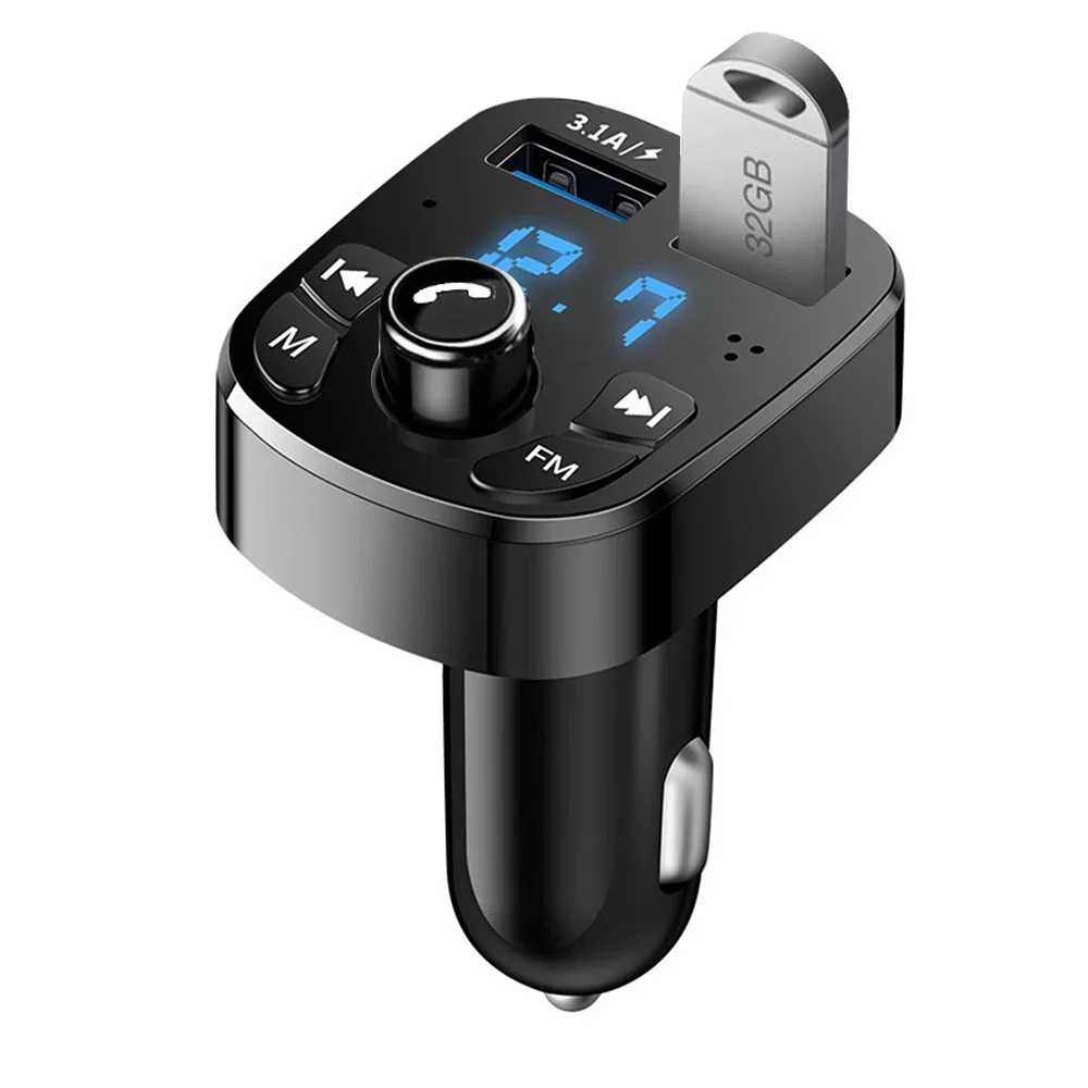Freisprecheinrichtung Bluetooth 5.0 Mp3 Auto-Ladegerät Fm-Transmitter Kabelloser Dual-Player Bluetooth Led-Anzeige Dual-Usb-Autoladegerät Freisprecheinrichtung Bluetooth 5.0 Mp3 Auto-Ladegerät Fm-Transmitter Kabelloser Dual-Player Bluetooth Led-Anzeige Dual-Usb-Autoladegerät - Image 4