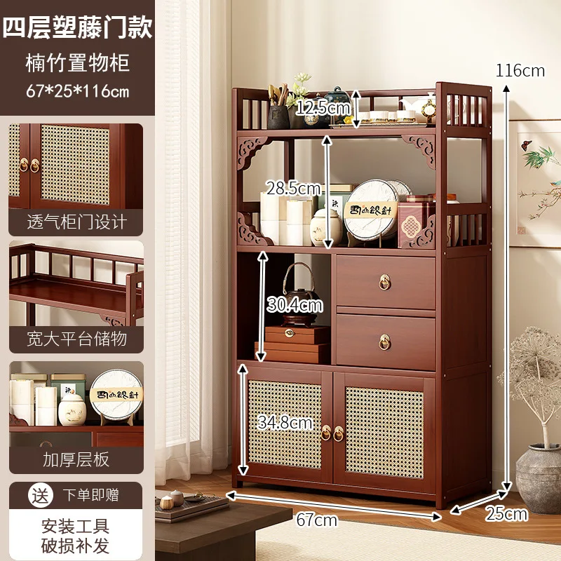 Multifunctional Furniture With Drawers &Amp; Shelves, Kitchen Cupboard, Living Room Storage Organizer, Tea Table Cabinet Multifunctional Furniture With Drawers &Amp; Shelves, Kitchen Cupboard, Living Room Storage Organizer, Tea Table Cabinet - Image 13