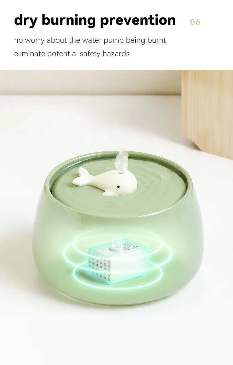 Ceramic Water Fountain Cat Charging Pet Water Feeders Dogs Automatic Circulating Filtration Flow Water Dispenser Cat Accessories Ceramic Water Fountain Cat Charging Pet Water Feeders Dogs Automatic Circulating Filtration Flow Water Dispenser Cat Accessories - Image 19