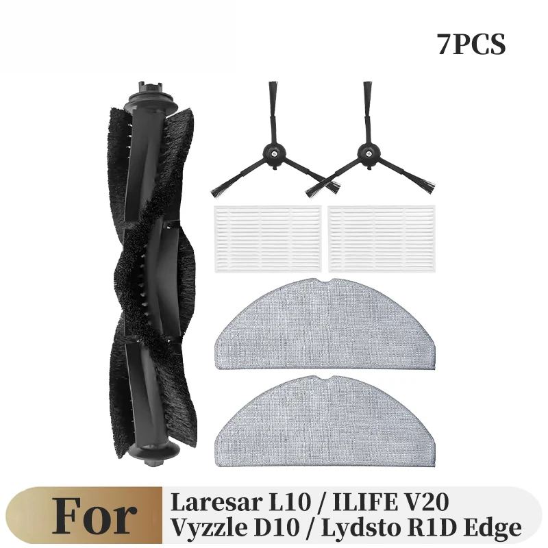 Für (Ilife V20 / Vyzzle D10 / Laresar L10 / Lydsto R1D Edge / Roidmi Eve Rook S) Ersatzteile: Hauptbürste, Seitenbürste, Filter, Wischmopp Für (Ilife V20 / Vyzzle D10 / Laresar L10 / Lydsto R1D Edge / Roidmi Eve Rook S) Ersatzteile: Hauptbürste, Seitenbürste, Filter, Wischmopp - Image 11