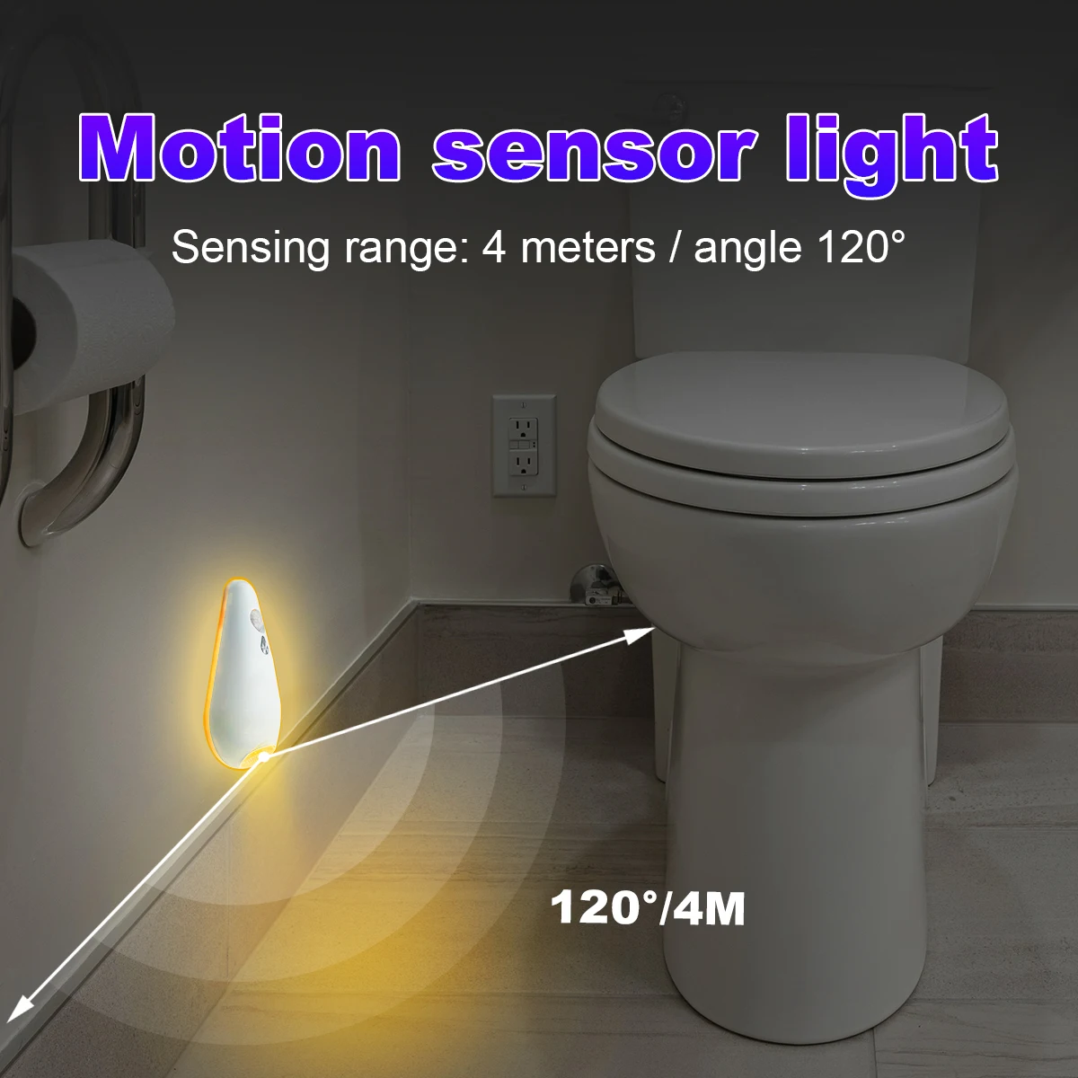Rgb Smart Motion Sensor Nachtlicht, Toilettensitzlichter, Usb Wiederaufladbare 8-Farben-Lampe Für Sommerkorridor Wc Camping Home Decor Rgb Smart Motion Sensor Nachtlicht, Toilettensitzlichter, Usb Wiederaufladbare 8-Farben-Lampe Für Sommerkorridor Wc Camping Home Decor - Image 2