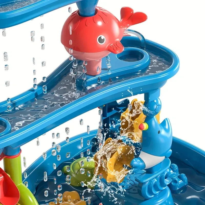 Kinder-Strandtisch Wasserfall-Spieltisch Wasserpark Wasserbecken Sandtisch Innen- Und Außenbereich Multifunktionales Strandspielzeug Kinder-Strandtisch Wasserfall-Spieltisch Wasserpark Wasserbecken Sandtisch Innen- Und Außenbereich Multifunktionales Strandspielzeug - Image 5