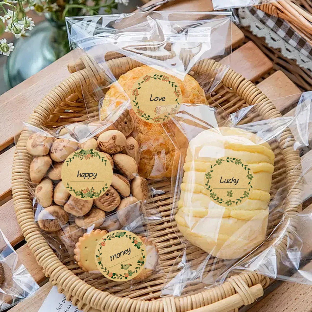 500 Stück 2,5 Cm Große Kraftpapier-Blumen-Dankeschön-Etikettenaufkleber Für Geschenkkarten, Paket, Party, Verpackung, Backen, Kleine Unternehmen 500 Stück 2,5 Cm Große Kraftpapier-Blumen-Dankeschön-Etikettenaufkleber Für Geschenkkarten, Paket, Party, Verpackung, Backen, Kleine Unternehmen - Image 4