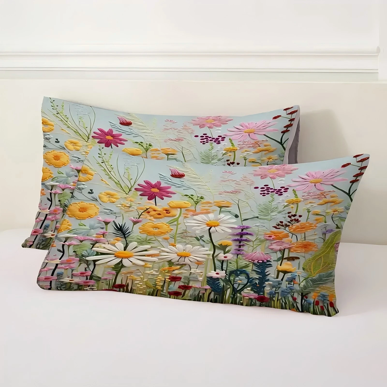 Color Oil Painting Floral Leaf 3D Print Quilt Cover Color Oil Painting Style Comfortable Spring Natural Bedding Cover Pillowcase Color Oil Painting Floral Leaf 3D Print Quilt Cover Color Oil Painting Style Comfortable Spring Natural Bedding Cover Pillowcase - Image 4