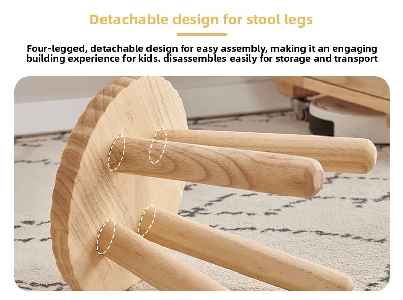 Creative All Solid Wood Small Stool Modern Shoe Stool Kindergarten Original Wood Color Stools Children'S Home Small Stools Creative All Solid Wood Small Stool Modern Shoe Stool Kindergarten Original Wood Color Stools Children'S Home Small Stools - Image 34